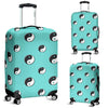 Yin Yang Blue Pattern Print Luggage Cover Protector-grizzshop