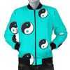 Yin Yang Blue Pattern Print Men's Bomber Jacket-grizzshop