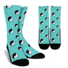 Yin Yang Blue Pattern Print Unisex Crew Socks-grizzshop