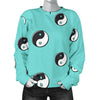 Yin Yang Blue Pattern Print Women's Sweatshirt-grizzshop