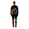 Yin Yang Flaming Print Men's Pajamas-grizzshop