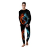 Yin Yang Flaming Print Men's Pajamas-grizzshop