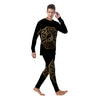 Yin Yang Gold Bagua Print Men's Pajamas-grizzshop