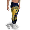 Yin Yang Gold Mandala Print Men's Leggings-grizzshop