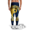 Yin Yang Gold Mandala Print Men's Leggings-grizzshop