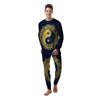 Yin Yang Gold Mandala Print Men's Pajamas-grizzshop