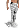 Yin Yang Mandala White And Black Print Men's Leggings-grizzshop