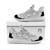 Yin Yang Mandala White And Black Print White Athletic Shoes-grizzshop