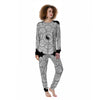 Yin Yang Mandala White And Black Print Women's Pajamas-grizzshop