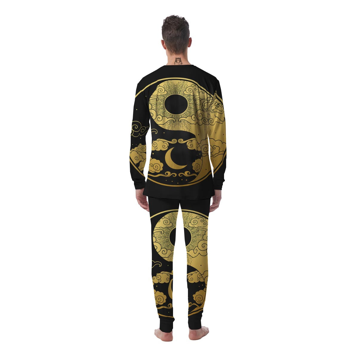 Yin Yang Moon And Sun Print Men's Pajamas-grizzshop