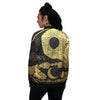 Yin Yang Moon And Sun Print Women's Bomber Jacket-grizzshop