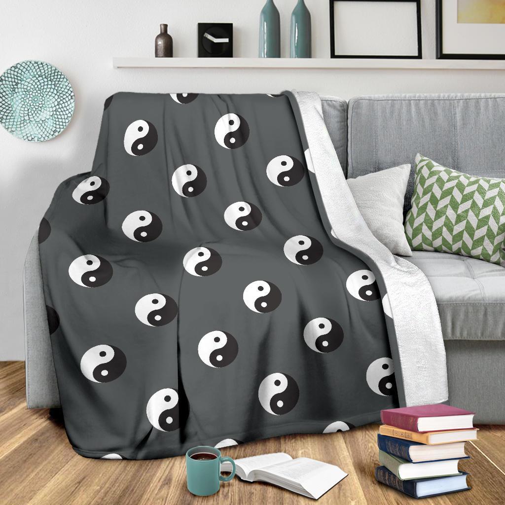 Yin Yang Pattern Print Blanket-grizzshop