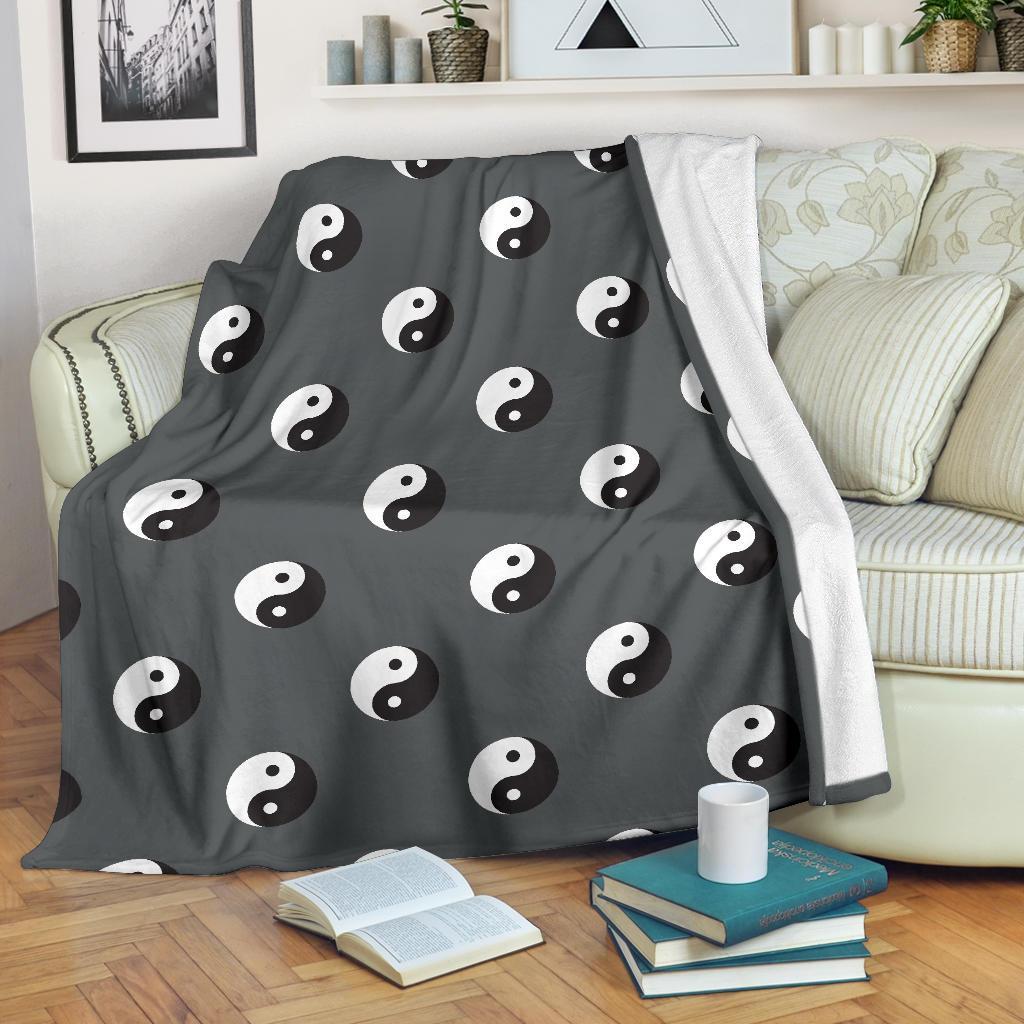 Yin Yang Pattern Print Blanket-grizzshop