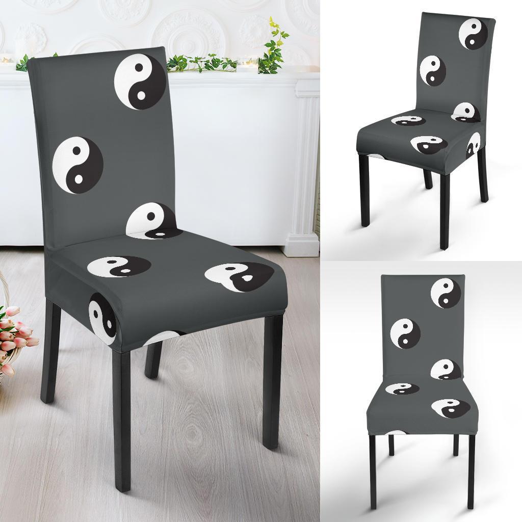 Yin Yang Pattern Print Chair Cover-grizzshop