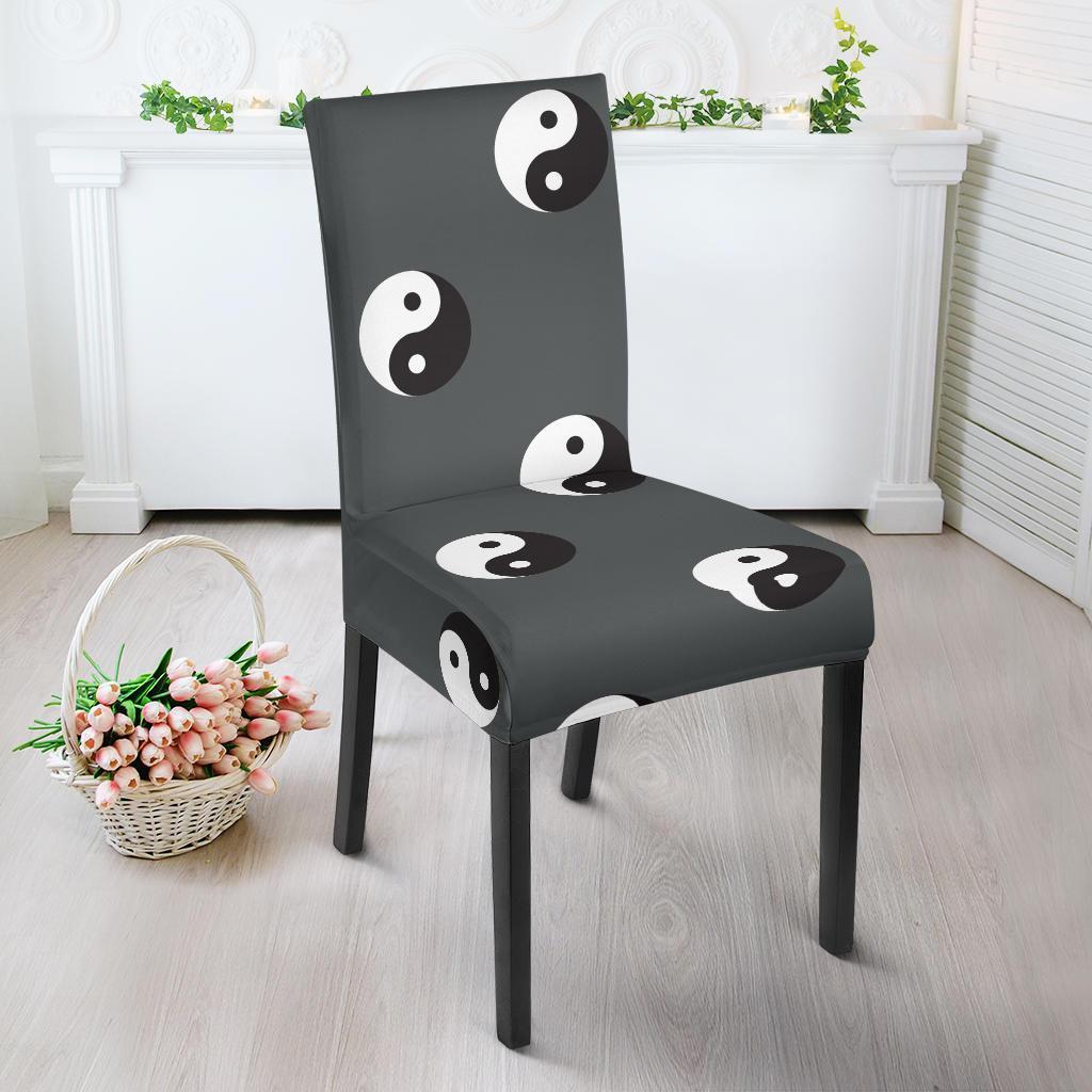 Yin Yang Pattern Print Chair Cover-grizzshop