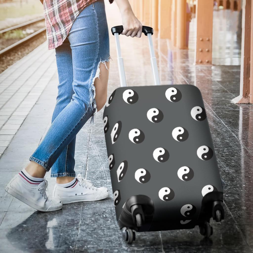 Yin Yang Pattern Print Luggage Cover Protector-grizzshop