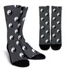 Yin Yang Pattern Print Unisex Crew Socks-grizzshop