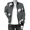 Yin Yang Pattern Print Women Casual Bomber Jacket-grizzshop