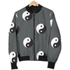 Yin Yang Pattern Print Women Casual Bomber Jacket-grizzshop