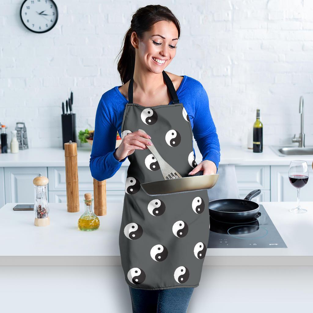 Yin Yang Pattern Print Women's Apron-grizzshop