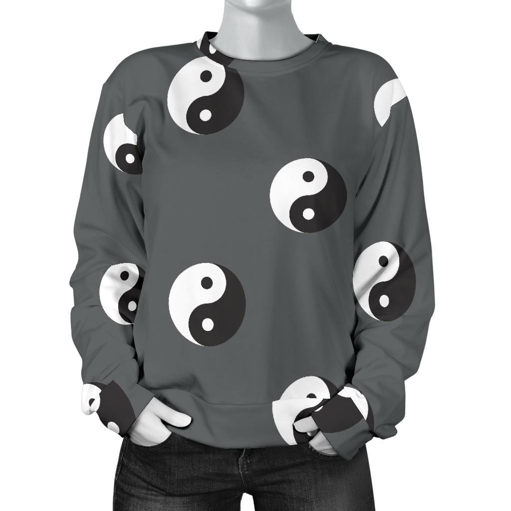 Yin Yang Pattern Print Women's Sweatshirt-grizzshop