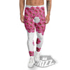 Yin Yang Pink Flowers Print Men's Leggings-grizzshop