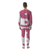 Yin Yang Pink Flowers Print Men's Pajamas-grizzshop