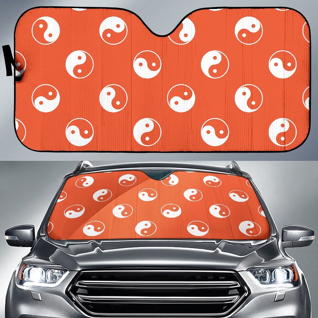 Yin Yang Print Pattern Car Sun Shade-grizzshop