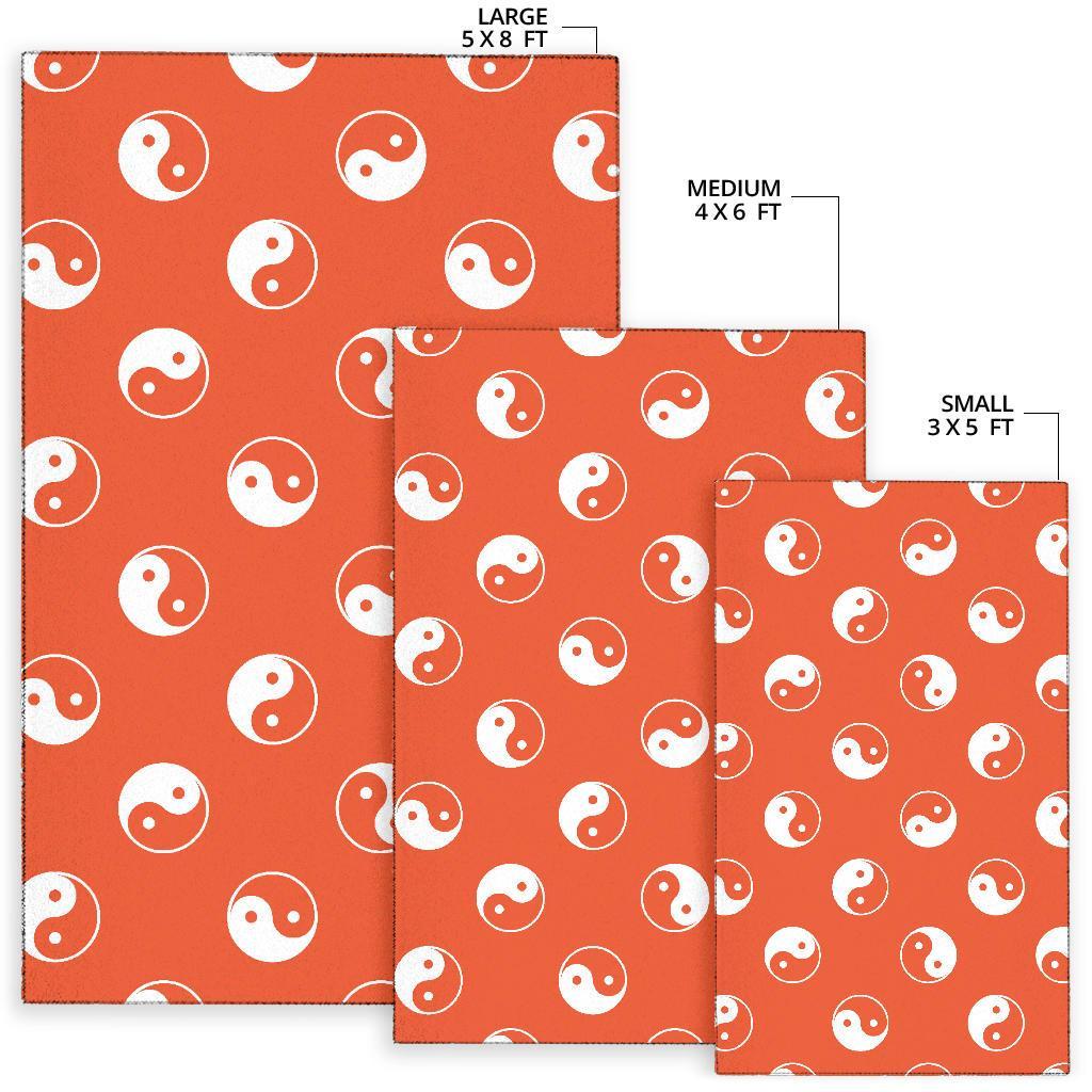 Yin Yang Print Pattern Floor Mat-grizzshop