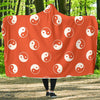 Yin Yang Print Pattern Hooded Blanket-grizzshop