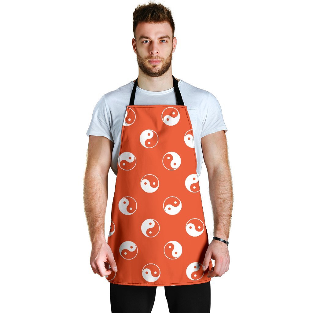 Yin Yang Print Pattern Men's Apron-grizzshop