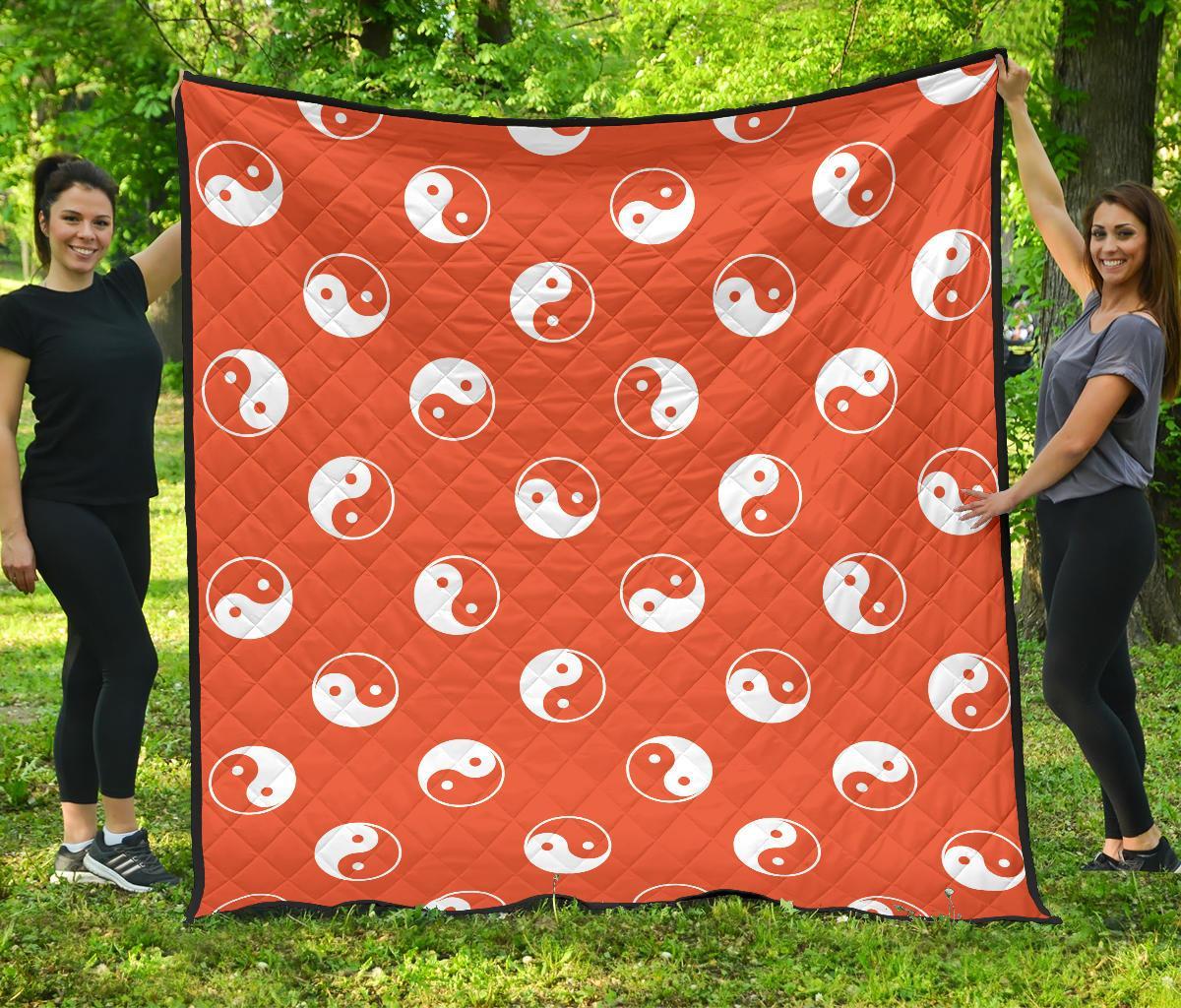 Yin Yang Print Pattern Quilt-grizzshop