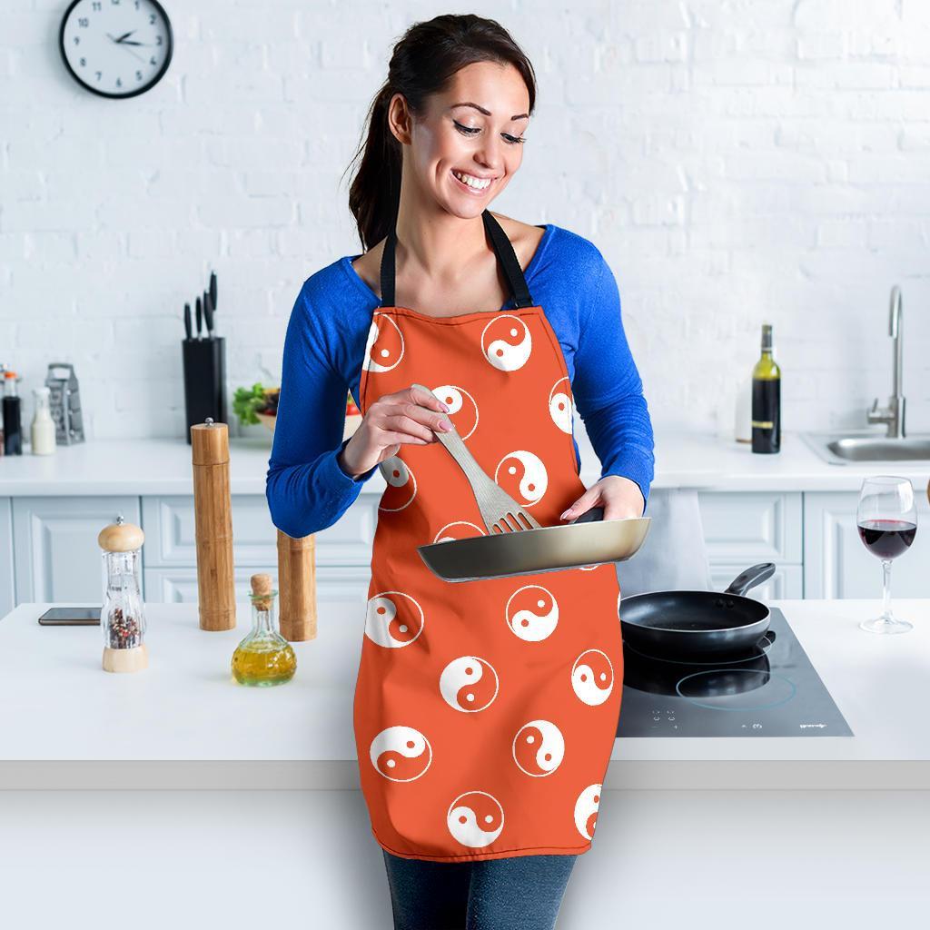 Yin Yang Print Pattern Women's Apron-grizzshop