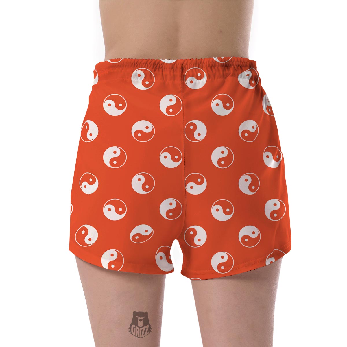 Yin Yang Print Pattern Women's Shorts-grizzshop