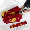 Yin Yang Red Pattern Print Automatic Foldable Umbrella-grizzshop