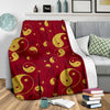 Yin Yang Red Pattern Print Blanket-grizzshop