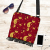 Yin Yang Red Pattern Print Crossbody bags-grizzshop