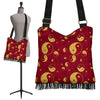 Yin Yang Red Pattern Print Crossbody bags-grizzshop