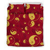 Yin Yang Red Pattern Print Duvet Cover Bedding Set-grizzshop