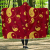 Load image into Gallery viewer, Yin Yang Red Pattern Print Hooded Blanket-grizzshop