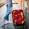 Yin Yang Red Pattern Print Luggage Cover Protector-grizzshop