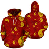 Yin Yang Red Pattern Print Men Women Pullover Hoodie-grizzshop