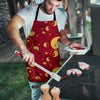 Yin Yang Red Pattern Print Men's Apron-grizzshop