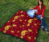 Yin Yang Red Pattern Print Quilt-grizzshop