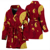 Yin Yang Red Pattern Print Women Long Robe-grizzshop