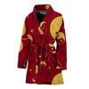 Yin Yang Red Pattern Print Women Long Robe-grizzshop