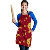 Yin Yang Red Pattern Print Women's Apron-grizzshop