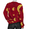Yin Yang Red Pattern Print Women's Sweatshirt-grizzshop