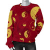 Yin Yang Red Pattern Print Women's Sweatshirt-grizzshop