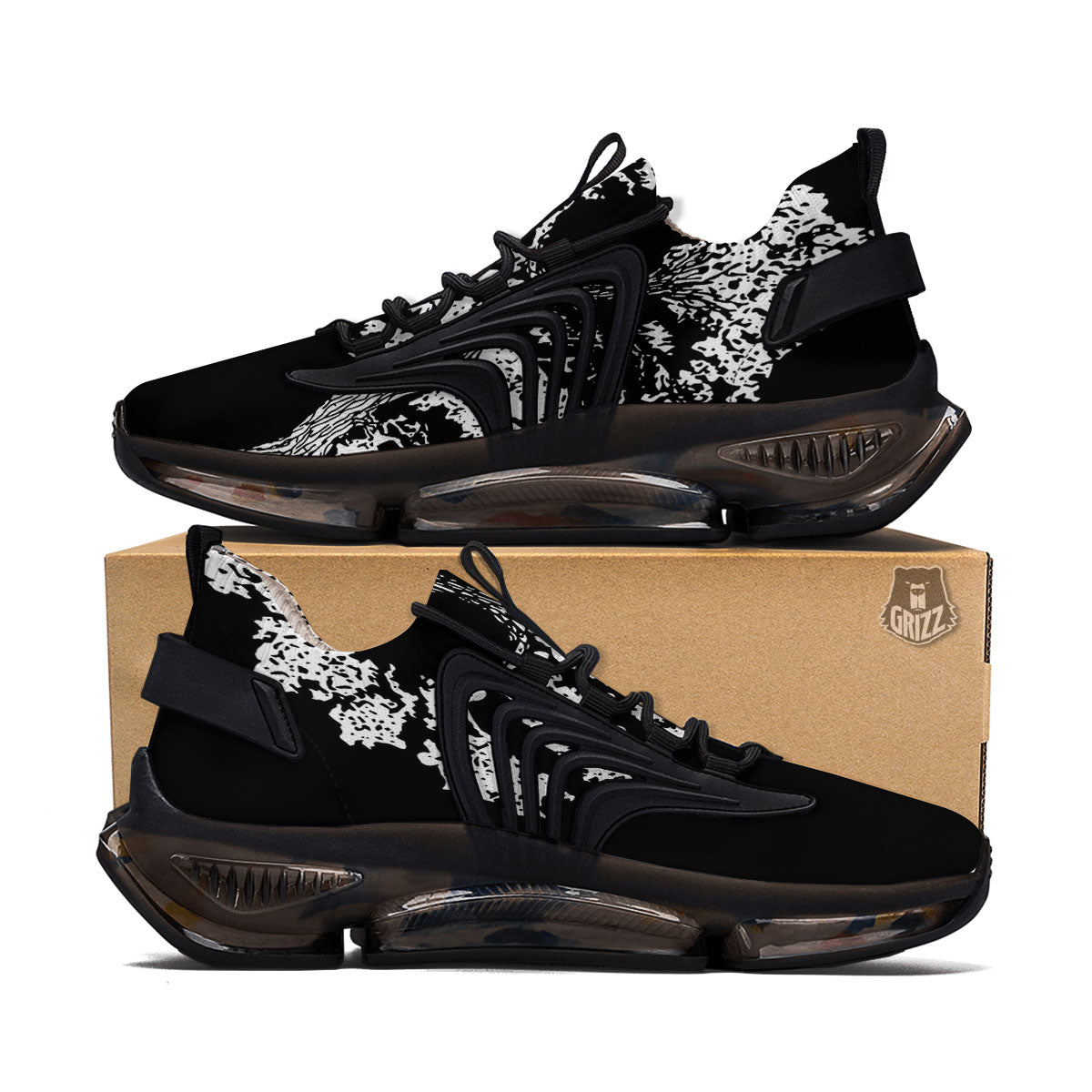 Yin Yang Roots Print Black Gym Shoes-grizzshop